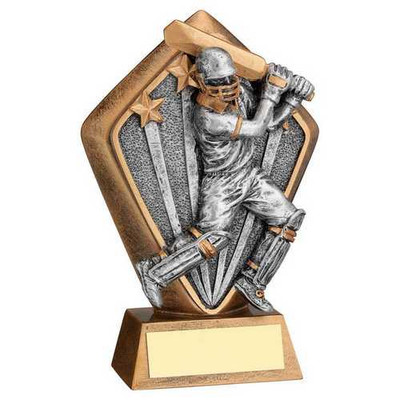 Cricket Batsman Award Diamond Holder 5.25" Personalised Engraving