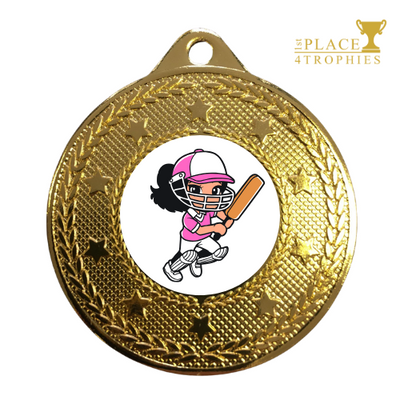 Cricket Ladies Team Medal Award Women's Team Junior Girls' School Club Children's Team 