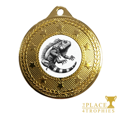  Iguana Medal Award With Personalised Engraving