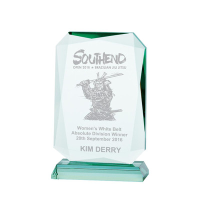 Renegade Jade Glass Award Martial Arts Awards Sensei Long Service Gift 