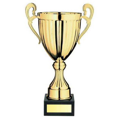 Gold Cup Conical Trophy Award With Handles