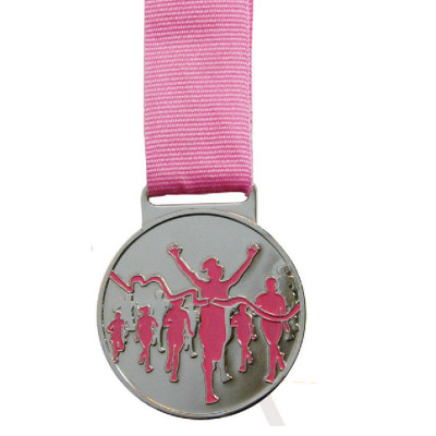Running Medal Breast Cancer Pink Ladies Fun Run Marathon Running Club 5K 10K 15K 20K 25K 
