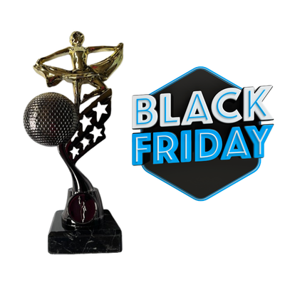 Two Tone Gold & Black Dance Award 8.75" 