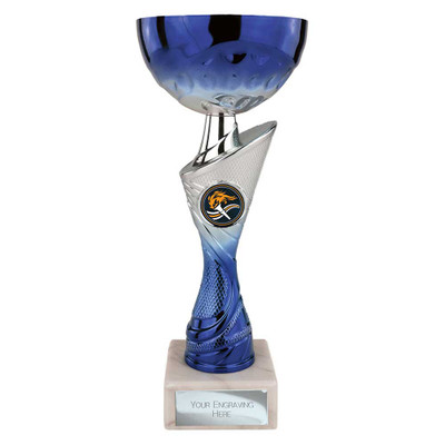 Silver & Blue Sprite Cup Award Personalised Engraving at 1st Place 4 Trophies