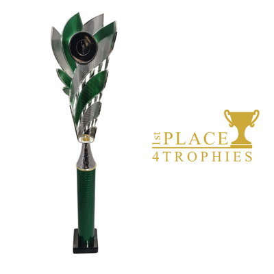 21" Green & Silver Sonic Column Award