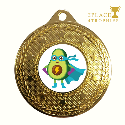 Launching Avocado Medal Award Superhero Fruit Healthy Eating Prize Schools