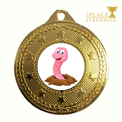 Worm Medal Award Nature Minibeast School Nursery Worm Farm