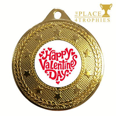 Happy Valentine's Day Personalised Gift Medal Award Fiancee Fiance 