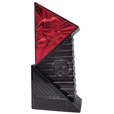 Red & Black Football Trophy Infinium 8.5" Award