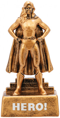 Hero Female Award Resin Trophy Personalised Engraving. 