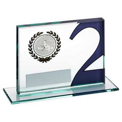 Go Kart Jade Glass Plaque 2nd Place