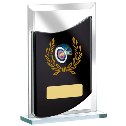 Black mirror glass multi activity trophy award budget prices from 1st Place 4 Trophies