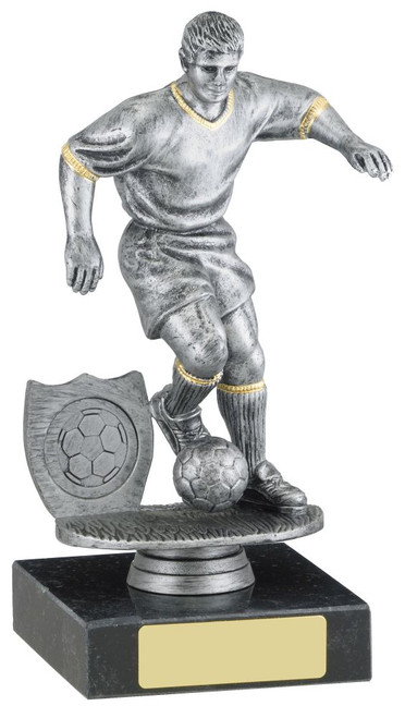 Antique silver male football player budget great price award