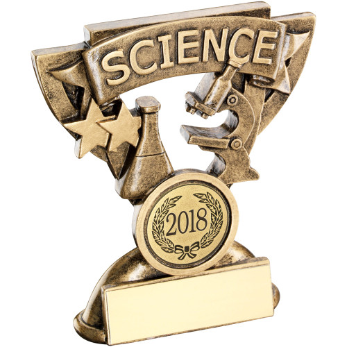 School Science Achievement award in a cup star frame. Includes FREE personalised engraving.