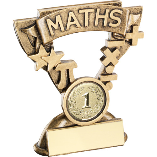 School Maths Achievement Award in a  cup star frame. Includes FREE personalised engraving.