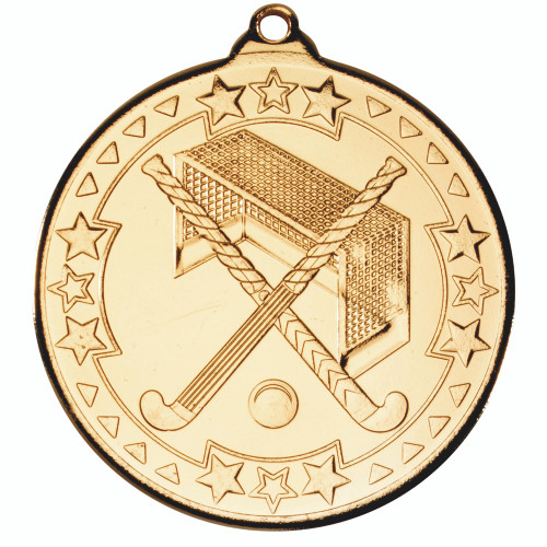 50mm Gold Hockey Medal Award