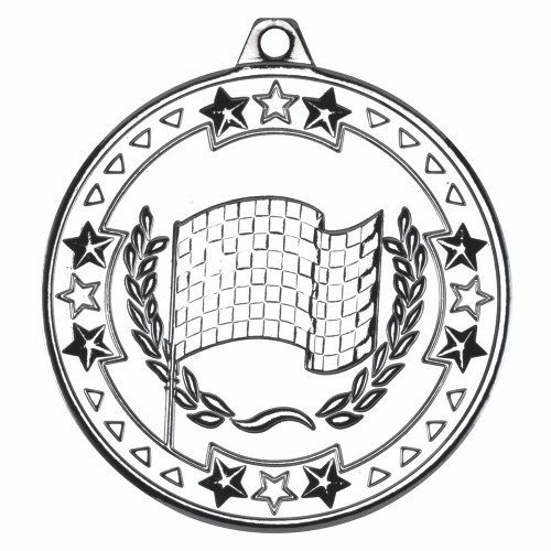 50mm Silver Motorsport Medal Award