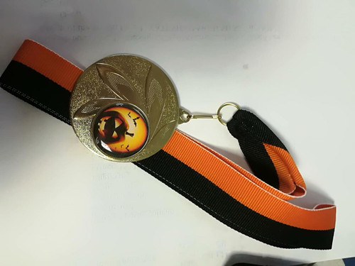 Halloween Spooky Scary Pumpkin Medals in Gold, Silver & Bronze