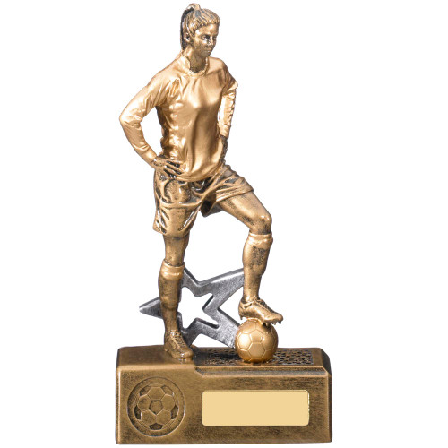 Victorem Female Football Trophy FREE engraving 6 sizes