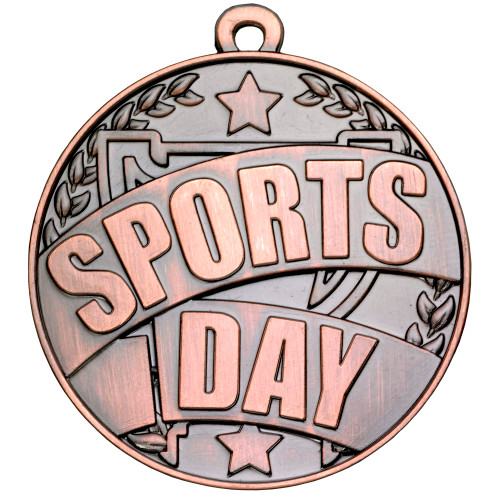 Bronze 50mm Sports Day medal