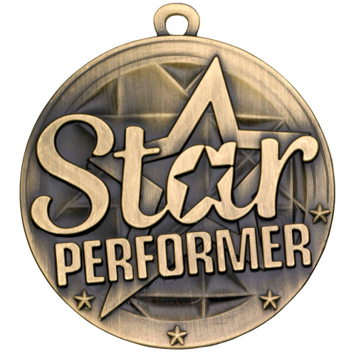 50mm high quality Star Performer medal