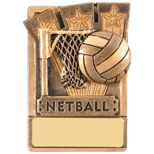3" Netball Magnetic Award with FREE engraving