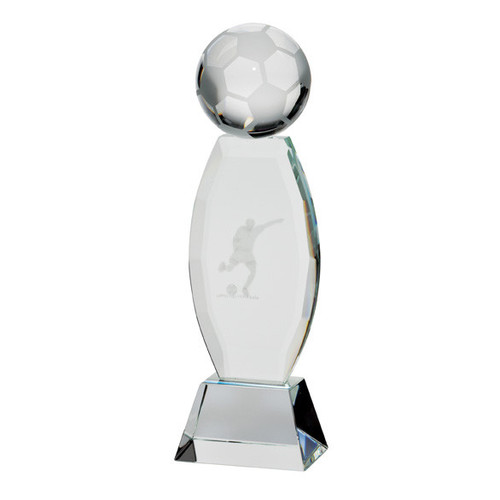 INFINITY Glass Football Award With 3D Picture