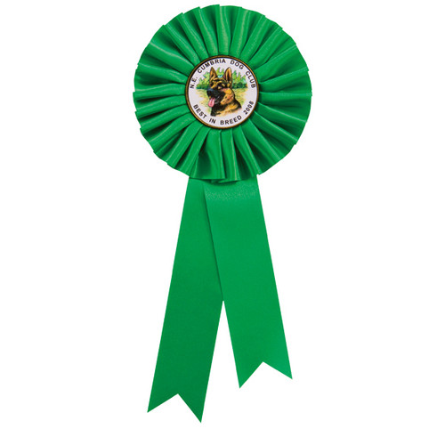 Champion Green Equestrian Rosette