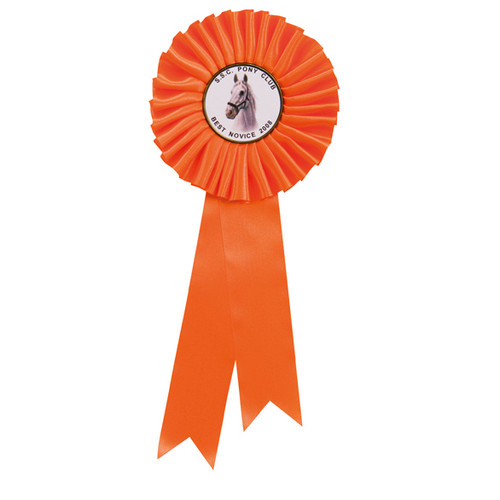 Equestrian Champion Orange Rosette