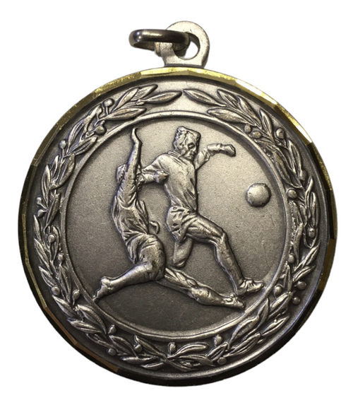 Silver Football Tackle Medal