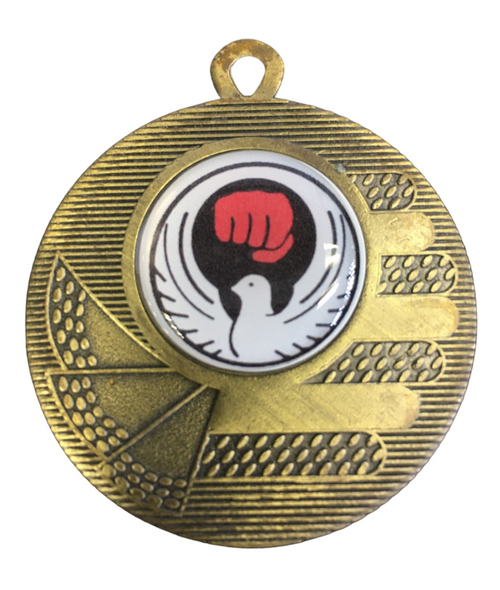 Customised Medal Award Textured Stripes With Custom Logo