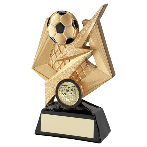 Football Black & Gold Lightning Bolt Trophy