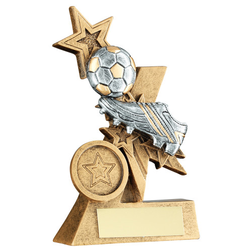 Football Silver & Gold Resin Star Award Available in 3 sizes