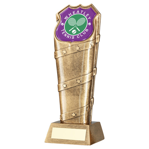 Custom Tennis Club Logo Special Shield Column Awards - Set of 10