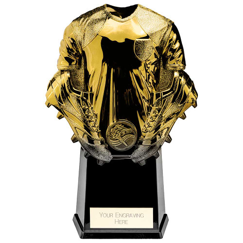 Invincible Two Tone Football Shirt & Boots Trophy Fusion Gold