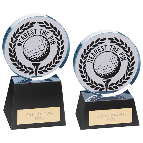 Emperor Golf Nearest The Pin Glass Award in 2 sizes with free engraving