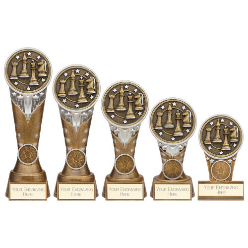 Ikon Chess Gold & Silver Trophy Series in 5 Sizes