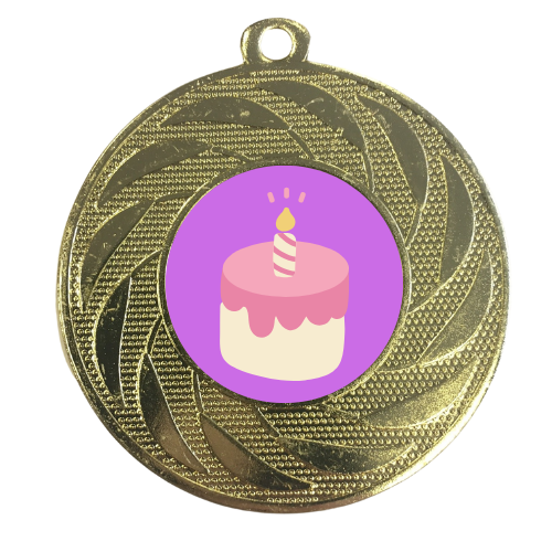 Birthday Cake Party Prize Medal - Perfect for party bags!