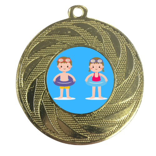 Children's Swimming Medal 50mm With Personalised Engraving