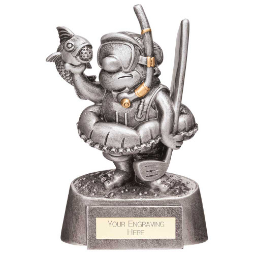 Goof Balls Golf Award In The Water Silver Novelty Resin Trophy