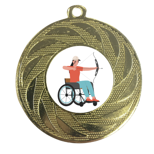 Wheelchair Archery Premium Medal 50mm Paralympics