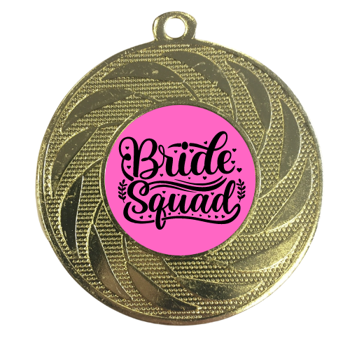 Hen Party Personalised Medals Bride Squad