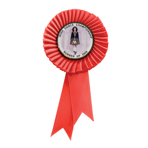 Mini Red 1 Tier Rosette Custom Logo Equestrian Horse & Pony Show Pet Show Competition Dog Agility