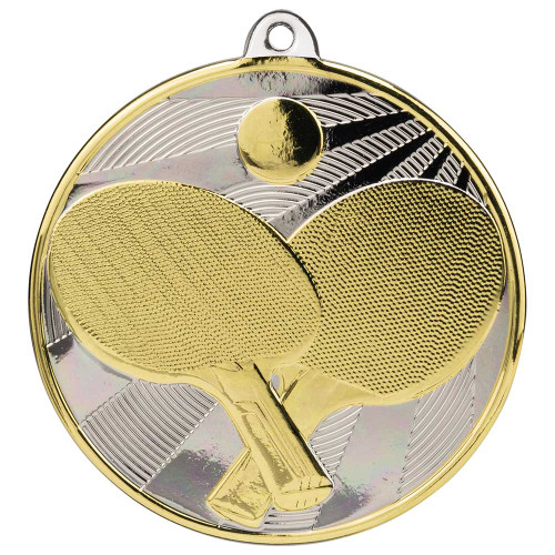Premiership Table Tennis Medal 60mm Gold & Silver Free Engraving & Ribbon