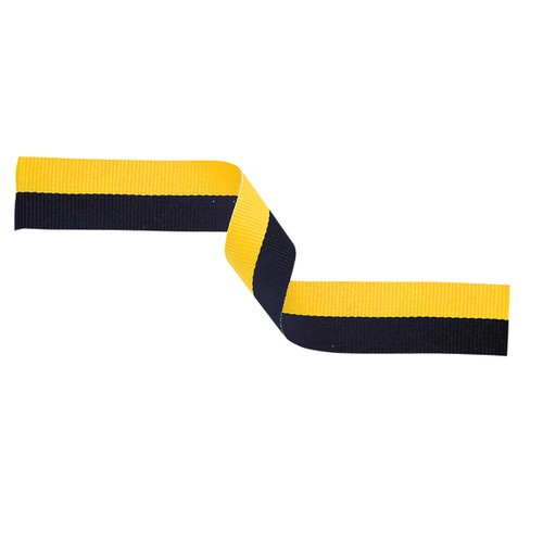 Black & Gold Medal Ribbon at 1stPlace4Trophies Wide Variety of Colours Available