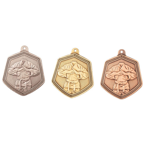 Martial Arts Medal Falcon Stamped Iron 65mm in 3 Colours