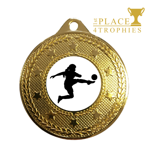 U18 Girls' Football Medal Award 50mm Free Personalised Engraving