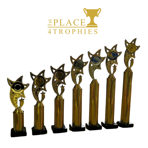Star Column Trophy Free Personalised Engraving at 1st Place 4 Trophies Dance Award Cheerleading Gymnastics