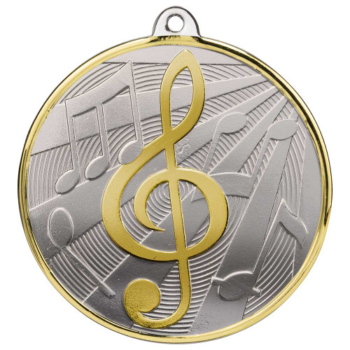 Premiership Music Medal 60mm Piano Guitar Violin Cello Flute Trumpet Orchestra Singing