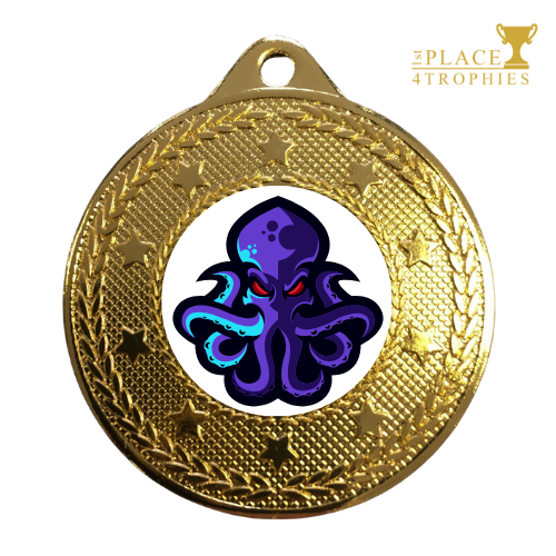 Purple Octopus Medal Award Sports Competition Winners Prize